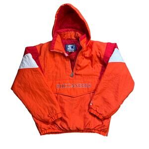 Vintage Tampa Bay Buccaneers Starter Jacket Creamsicle Orange Puffer Coat Large